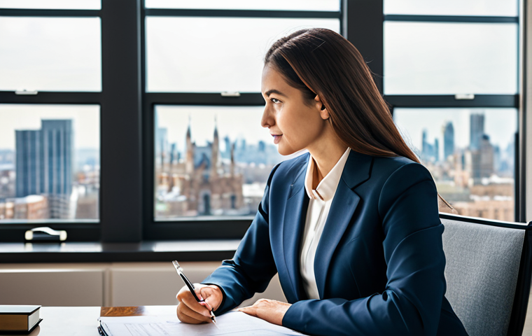 **
"A professional lawyer in a well-lit office, dressed in a modest business suit, reviewing legal documents with a client. The office features bookshelves filled with law books and a large window overlooking a cityscape. The client is also fully clothed in professional attire, engaged in a discussion. Focus on the details of the documents and the interaction between the lawyer and client. Safe for work, appropriate content, perfect anatomy, correct proportions, natural pose, well-formed hands, proper finger count, natural body proportions, professional, modest, family-friendly."
**