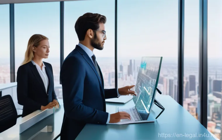 법률 자문가의 경력 유지 방법 - **AI-Enhanced Legal Practice in a Modern Office:**
    A vibrant, sunlit, modern law office bustling...