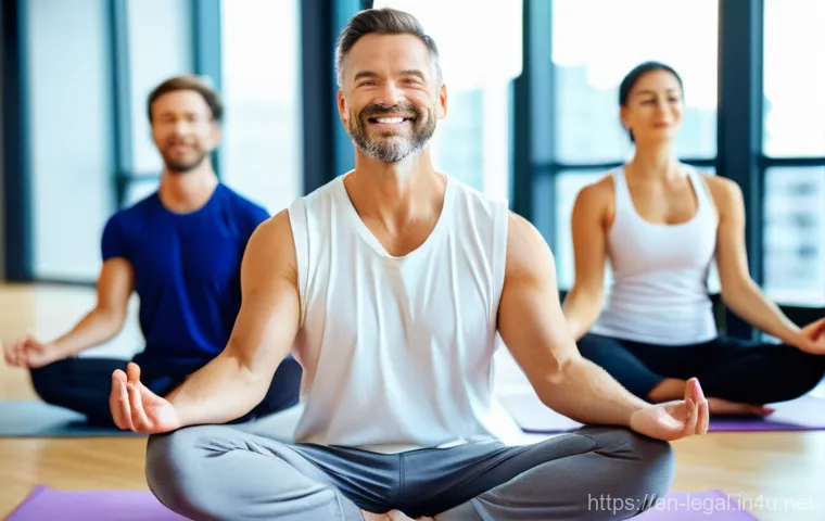 법률자문가의 경력 개발 체크리스트 - A male lawyer in his early 40s, professional and astute, is actively utilizing advanced legal tech t...