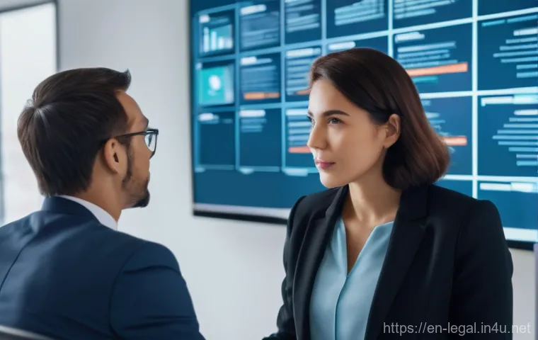 법률 자문가의 법률 연구 - A focused legal assistant, a man in his early 30s with a neatly trimmed beard, is efficiently review...