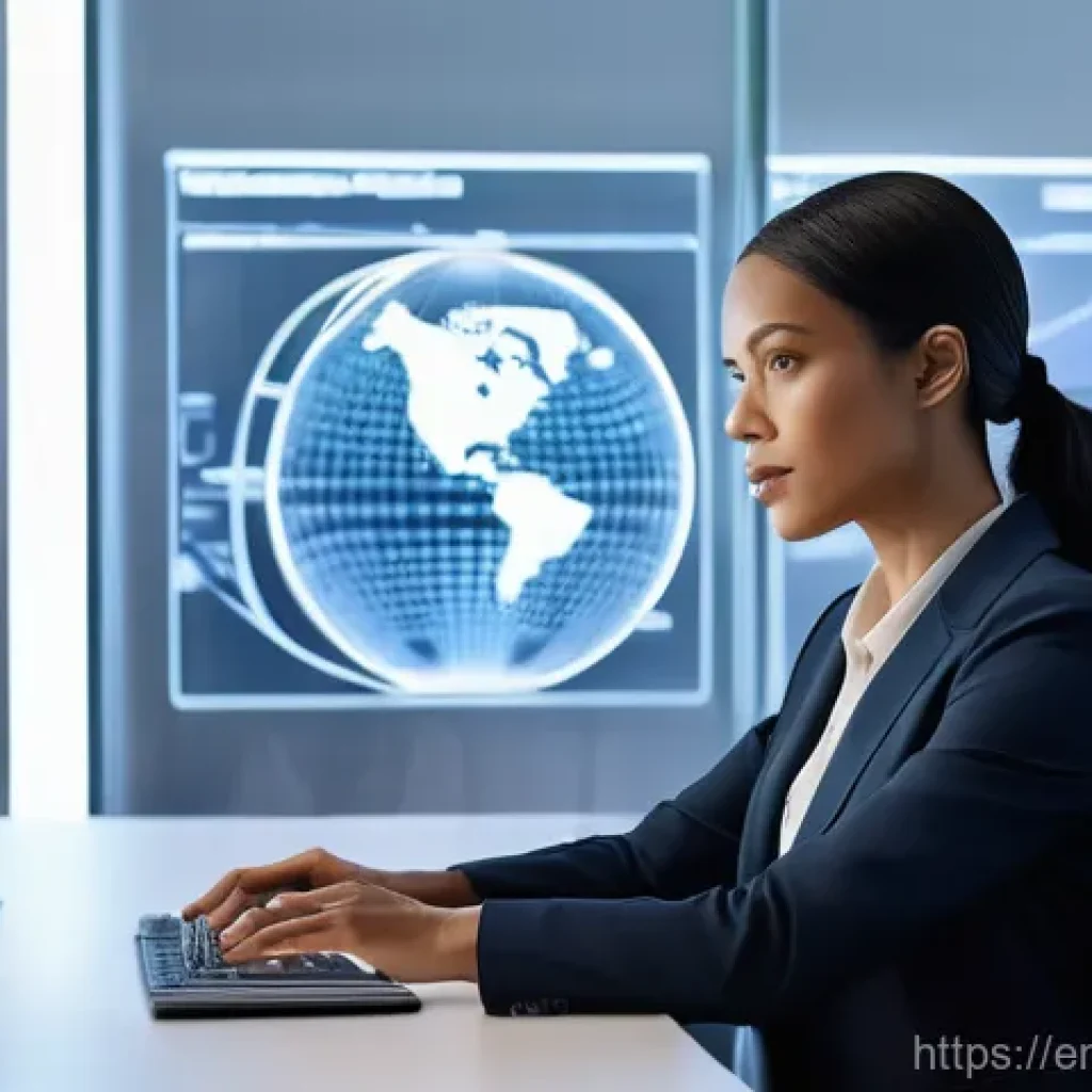 법률 자문가의 직무 업데이트 - The AI-Powered Legal Analyst**
A diverse legal professional, a woman in her late 30s, dressed in a s...