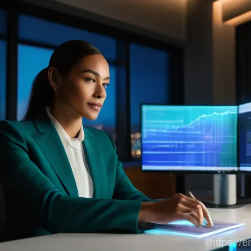 법률 자문가의 전문 지식 강화법 - **Digital Legal Frontier: AI-Powered Research in a Modern Law Firm**
    A wide-angle, cinematic sho...