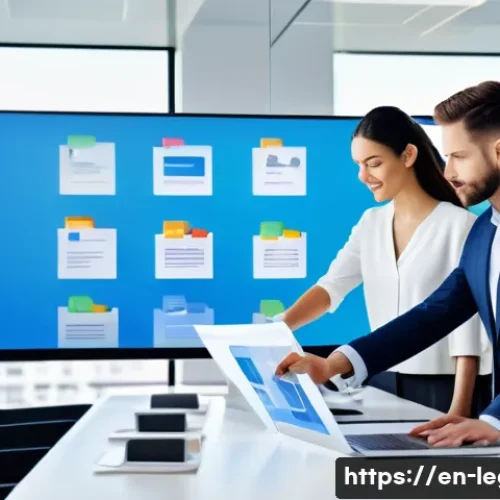 법률 자문가의 직무 효율화 방법 - A modern law office scene showing diverse legal professionals collaborating around a large digital t...