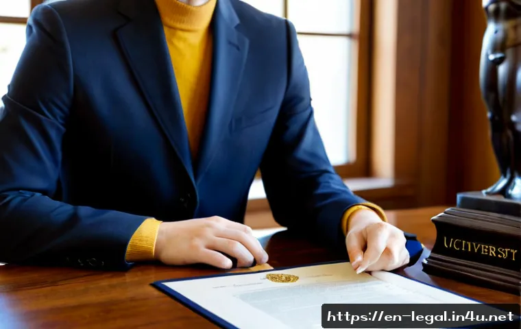 Home 15 법률 자문가의 중요한 자격증 - Photorealistic professional legal advisor in a tailored navy suit seated at a polished wooden desk, ...